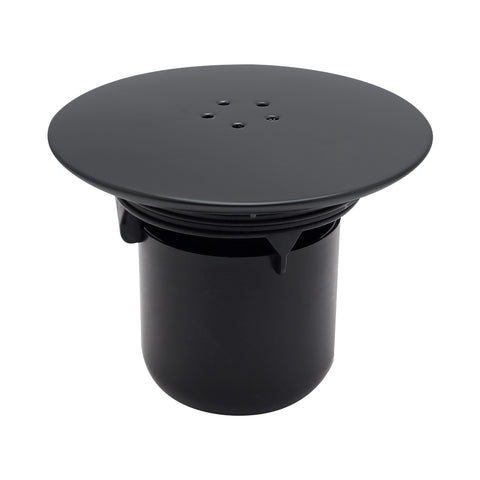 10002 1000204 Hot Sale 90mm / 115mm Replacement Hole Matte Black Finish Fast Flow Plastic Shower Tray Drain Trap Cover With Basket