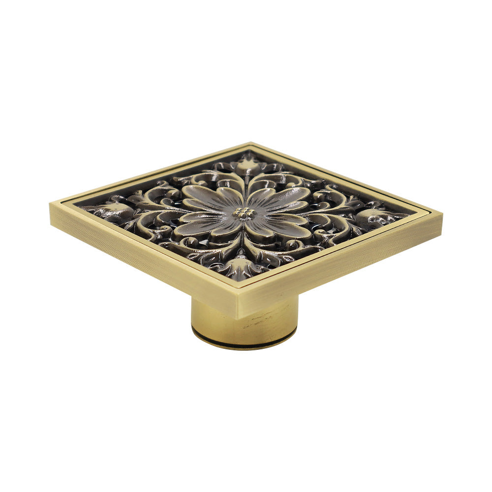 715037 71503701 Luxury Antique Anti-odor Brass Bronze Bathroom Floor Waste Drain