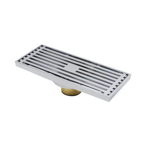 715043 71504301 Brass Bathroom Rectangular Long Floor Drain Grate Shower Floor Linear Drain