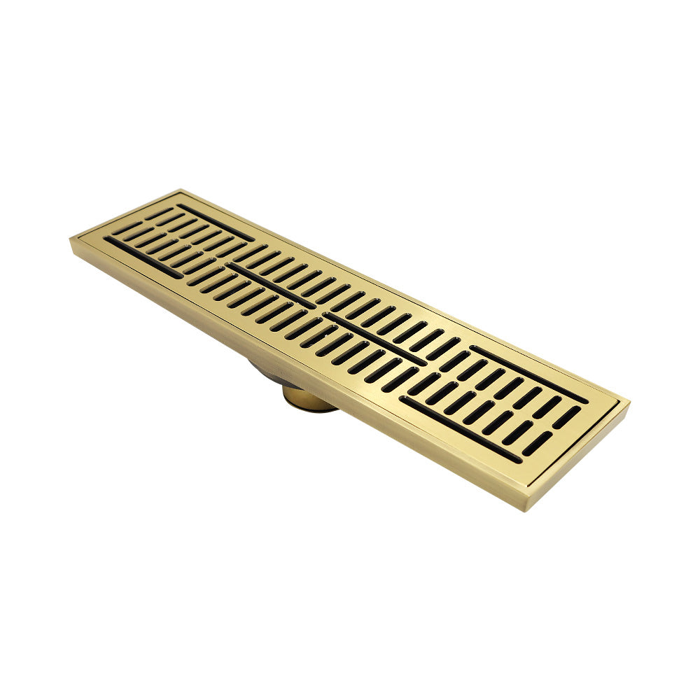 715052 71505201 Bathroom Shower Rectangular Draining Antique Long Brass floor drain