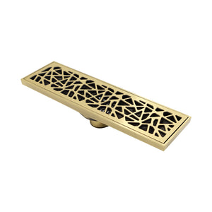 715053 71505301 Bathroom Shower Rectangular Draining Antique Long Brass floor drain